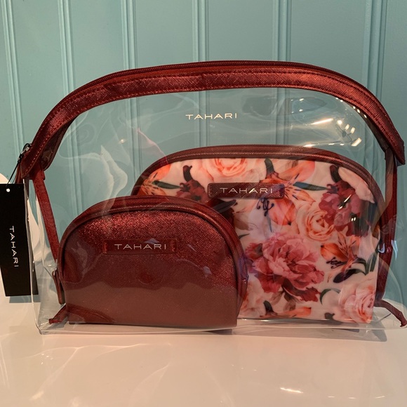 Tahari Handbags - Tahari Travel Trio Bags Great for Makeup & Travel